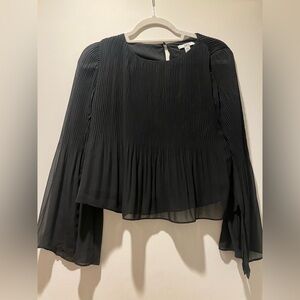 Bar III Black Pleated Blouse